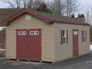 12x20 Front Entry Peak Storage Shed with Vinyl Siding