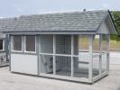 6x12 King Coop Style Chicken Coop with Light Grey Siding and Dark Grey Trim