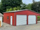 24 x 25 Fully Enclosed 2-Door Carport 